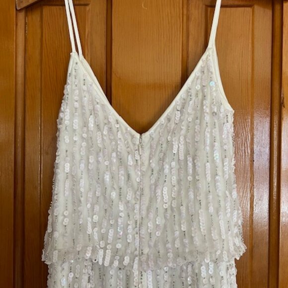 DB STUDIO Spaghetti Strap Sequin Blouson Jumpsuit Woman's Size 2 - Picture 7 of 16